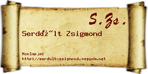 Serdült Zsigmond névjegykártya